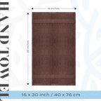 White Classic Luxury Brown Hand Towels - Image 4