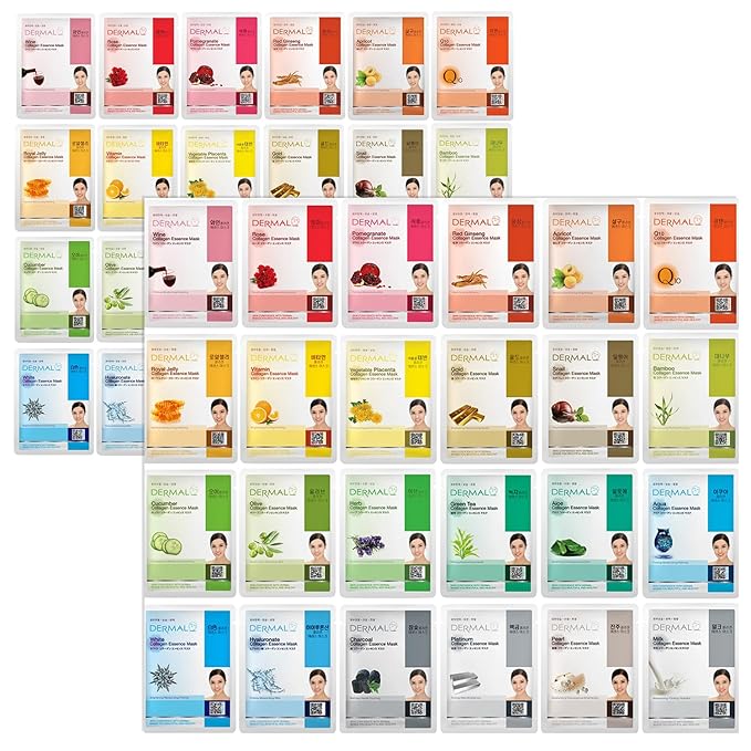 DERMAL 48 Combo Pack Made in Korea Facial Mask – 20+ Years of K-Beauty by DERMAL