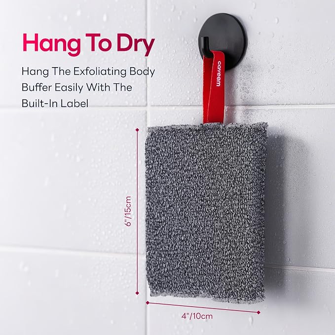 Caveem Exfoliating Body Scrubber, Rough Exfoliation Body Exfoliator Sponge - Image 7