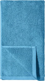 Amazon Basics 8-Pack Lightweight Quick-Dry Hand Towels, 100% Cotton, Lake Blue - Image 2
