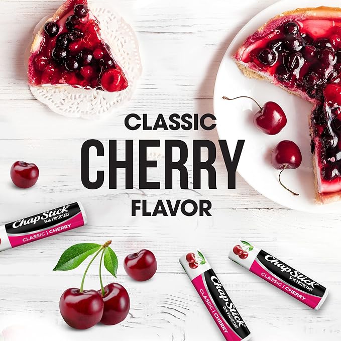 ChapStick Cherry Lip Balm 4-Pack + 1 Original ChapStick, Lip Moisturizer - Image 3