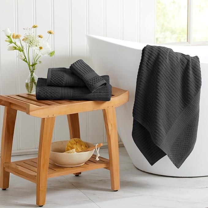 Springtree Home 100% Cotton Bath Towel Set | 6 Piece Set | Absorbent & - Image 5