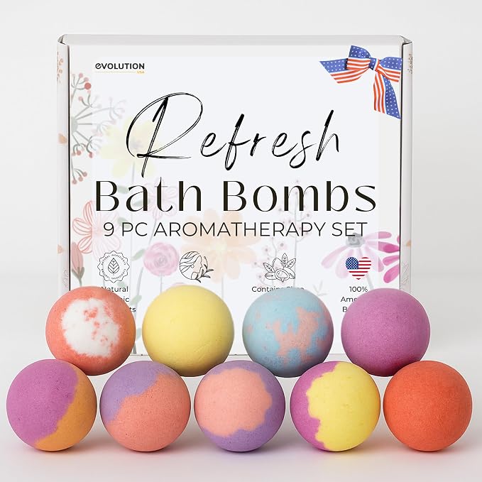 EvolutionUSA 9 Refresh Bath Bombs by EvolutionUSA