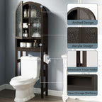 HMstone Over The Toilet Storage Cabinet, Arched Bathroom Organizer and Storage - Image 8