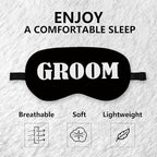 Groom Silk Eye Mask for Sleeping, Groom Black Eye Mask, Bachelorette Gifts - Image 6