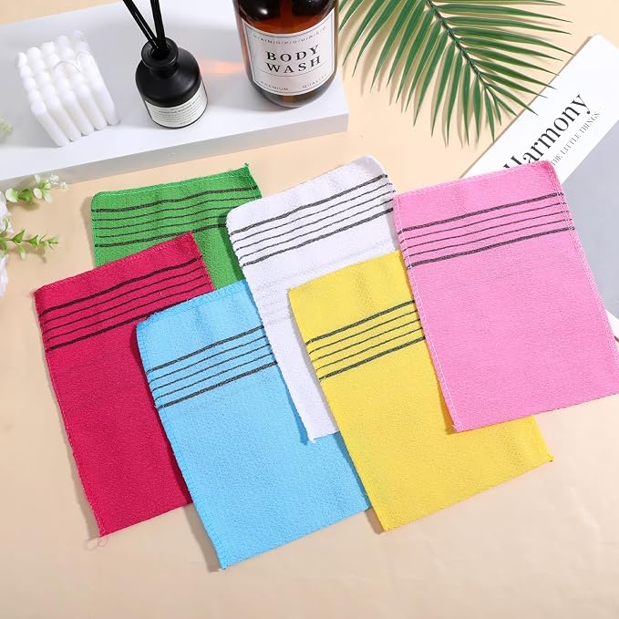 6 PCS Korean Scrub Mitt, Korean Italy Towel Korean Washcloth Exfoliating - Image 5