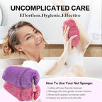 UJFQBH African Net Sponge Authentic 2-Pieces Exfoliating Body Scrubber - Image 3