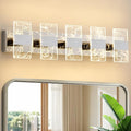 Modern LED Bathroom Light Fixtures Dimmable 5-Light Chrome Vanity Light by NADOSAHomeLighting