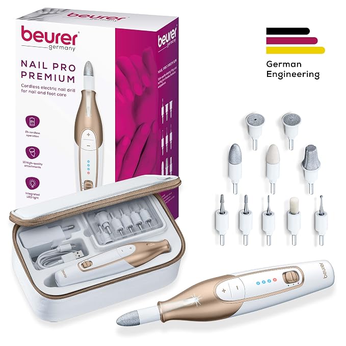 Beurer MP64 Nail Drill Kit, Cordless Electric Nail File - Image 8