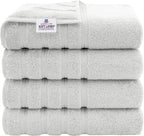 American Soft Linen Luxury 4 Piece Bath Towel Set, 600 GSM 100% Cotton Turkish by AmericanSoftLinen