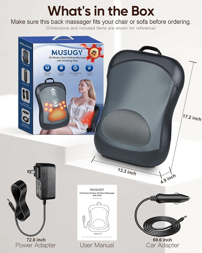 Back Massager for Pain Relief Deep Tissue : Rolling Up and Down, Not Just 4 - Image 8