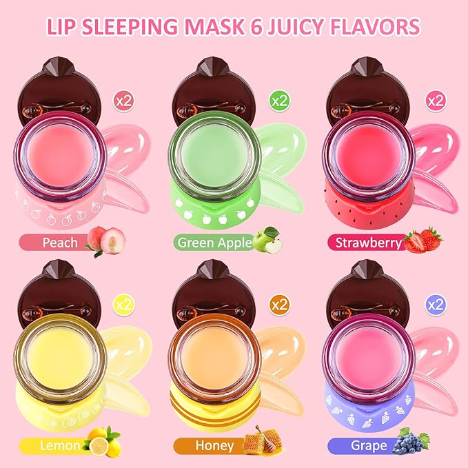 VISRIE Bee Lip Balm Honey Pot 12 Pack, Lip Sleeping Mask - Image 2