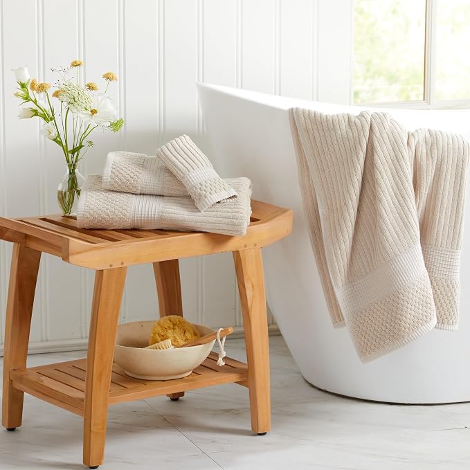 Springtree Home 100% Cotton Bath Towel Set of 4 | Super Soft & Absorbent - Image 5