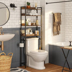 MAHANCRIS Over The Toilet Storage Rack, 4 Tier Bathroom Organizer Over Toilet by MAHANCRIS