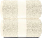 White Classic Luxury Soft Ivory Bath Sheet Towels - Image 2