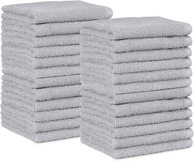Amazon Basics Highly Absorbent Fast Drying 100% Cotton Washcloths by AmazonBasics