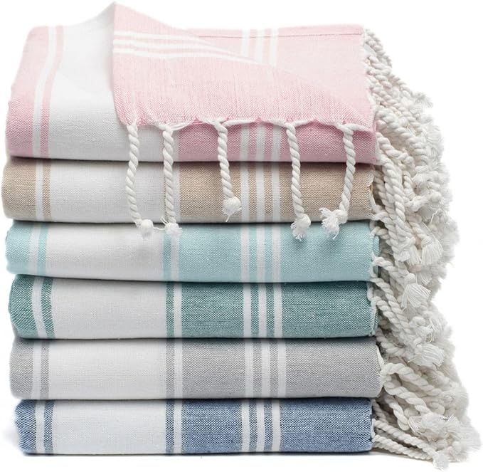 Cotton Turkish Beach Towel by 9Threads