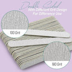 Professional Disposable Zebra Nail Files 100/180 Grit 5" Double Sided Emery - Image 3