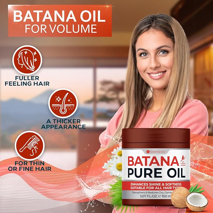 Batana Oil - Pure, Unrefined and Cold Pressed - Volumizing Hair Treatment - Image 2