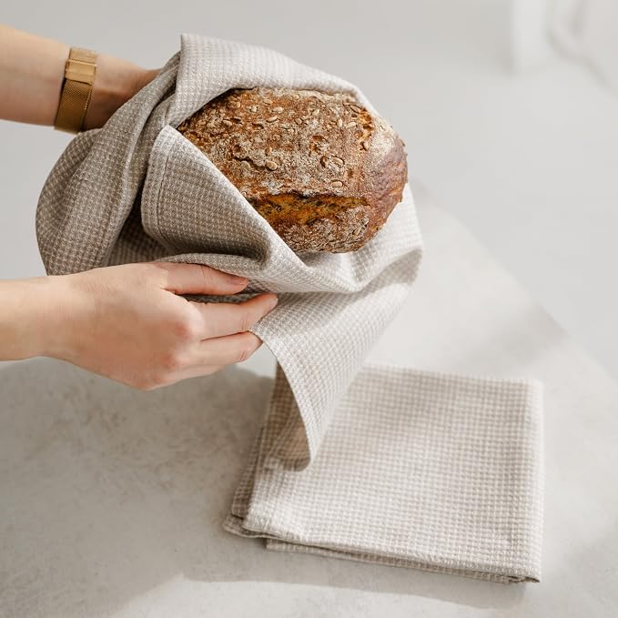 European Flax Linen Kitchen Towels Set of 2 - Image 2