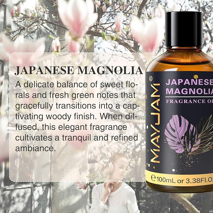 MAYJAM 100ML/3.38FL.OZ Japanese Magnolia Fragrance Oils - Image 3