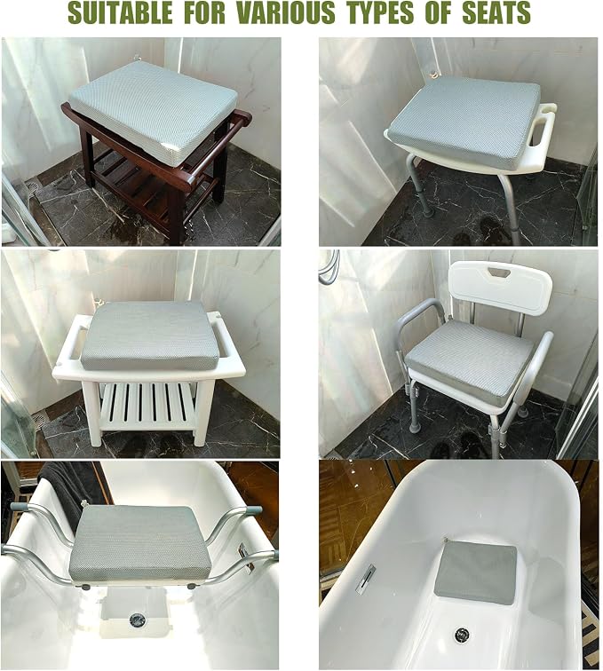 Shower Seat Cushion, Thickened Shower Chair Cushion 4D Air Fiber Material - Image 7