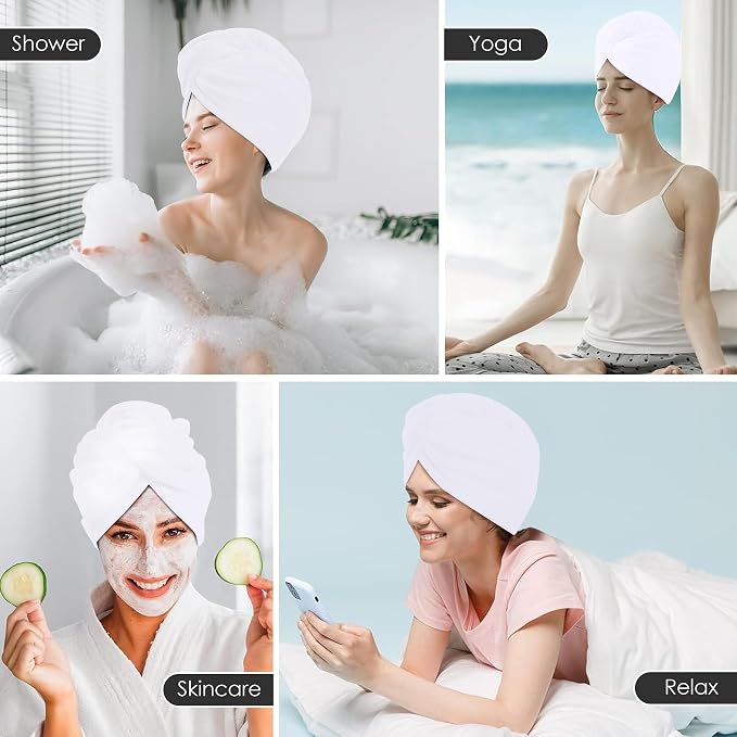 TENSTARS 5 Pack Thicken Microfiber Hair Towel Wrap - Image 6