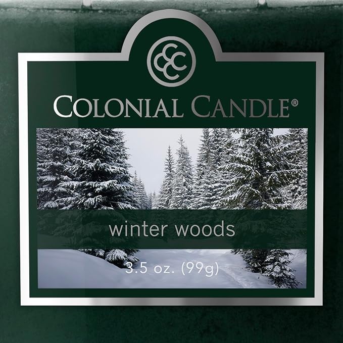 Colonial Candle Winter Woods Scented Jar Candle, 2 Wick, 3.5 oz, Mottled Wax - Image 6