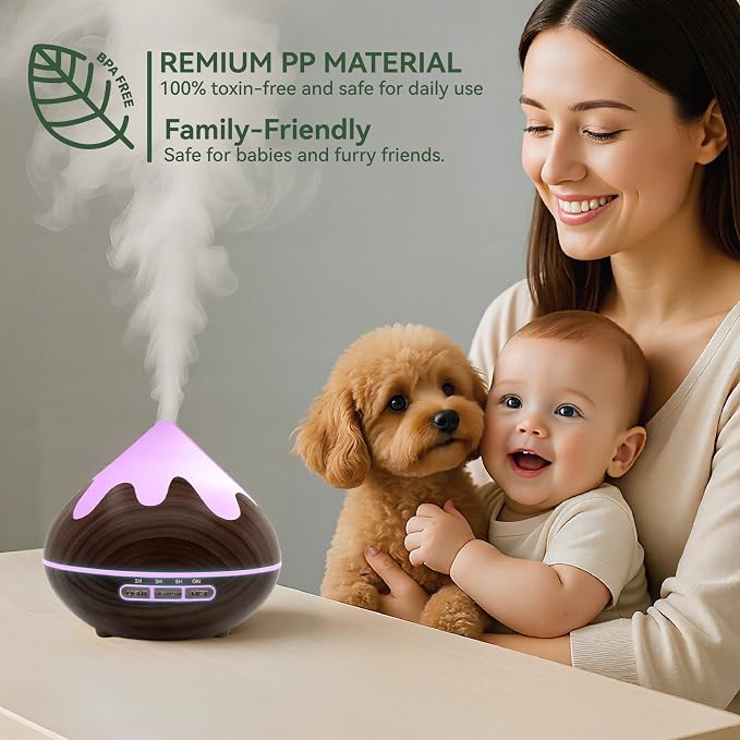 500ML Essential Oil Diffuser, Aromatherapy Diffuser - Image 8