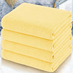 Yellow Bath Towels, Luxury Bath Towels Set of 4, Large 30"x56" by VOOVAMOVAS