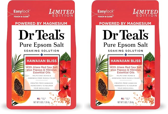Dr Teal's Epsom Salt Magnesium Soak, Limited Edition Hawaiian Bliss by DrTeals