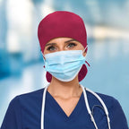 Satin Lined Scrub Cap, Adjustable Surgical Cap - Image 5