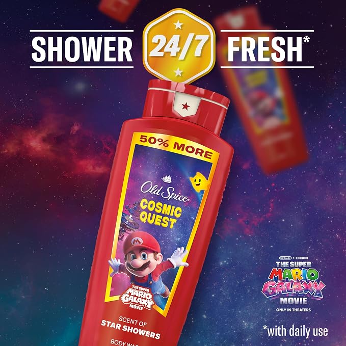 Old Spice Body & Face Wash for Men, x The Super Mario Galaxy Movie, 3X Defense - Image 5