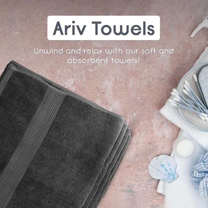 Ariv Premium Jumbo Bath Towels Pack of 2, Beach Towel, Extra-Large Bath Sheets - Image 5