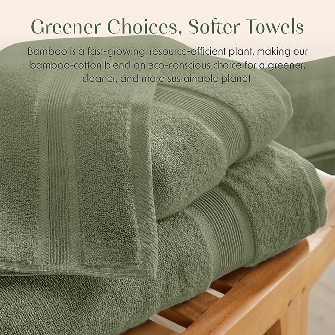 Springtree Home Luxury Viscose from Bamboo Bath Towel Set 6 Piece Set | 35% - Image 7
