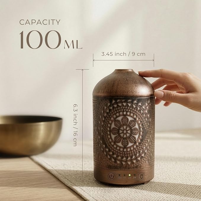 Earnest Living Essential Oil Diffuser Metal Diffuser 100 ml Timers Night Lights - Image 2