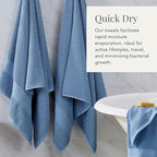 NY Loft 100% Cotton Bath Towel 4 Pack | Super Soft & Absorbent Quick-Dry Bath - Image 3