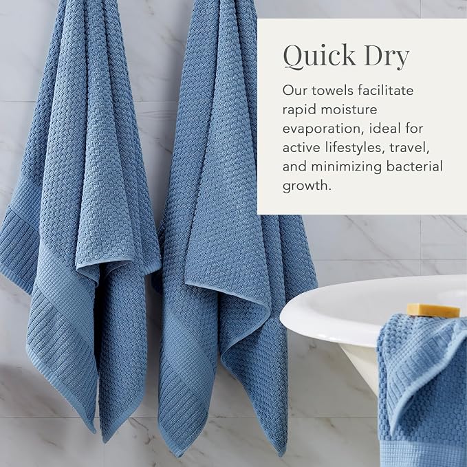 NY Loft 100% Cotton 2 Pack Bath Sheet Towel Set | Absorbent Quick-Dry Oversize - Image 3