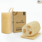 Natural Vietnamese Loofah Sponge, 100% Plant-Based Luffa Exfoliating Body by Herbvian