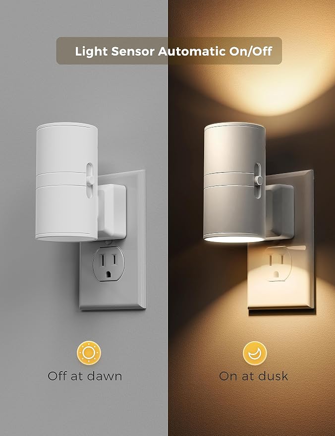 L LOHAS LED Night Light Plug in, Night Lights Plug into Wall, Light Sensor - Image 2
