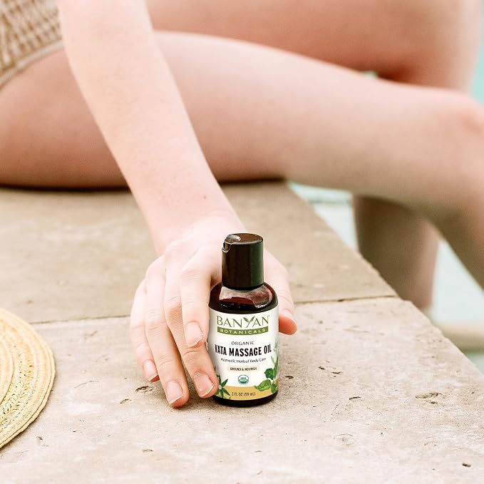 Banyan Botanicals Vata Massage Oil – Organic Herbal Massage Oil - Image 2