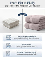 LANE LINEN 100% Ring Spun Cotton Bathroom Towel Set - Image 3
