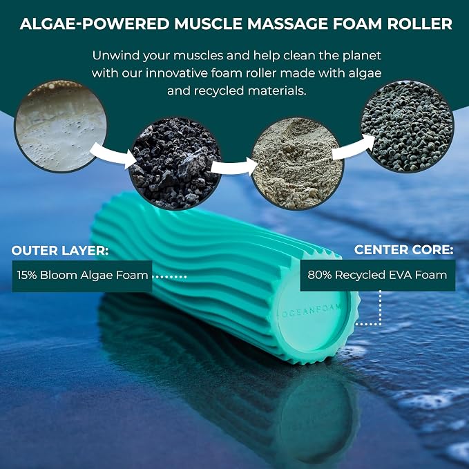 Oceanfoam Ripple Travel Foam Roller Firm Mini Foam Roller - Image 7