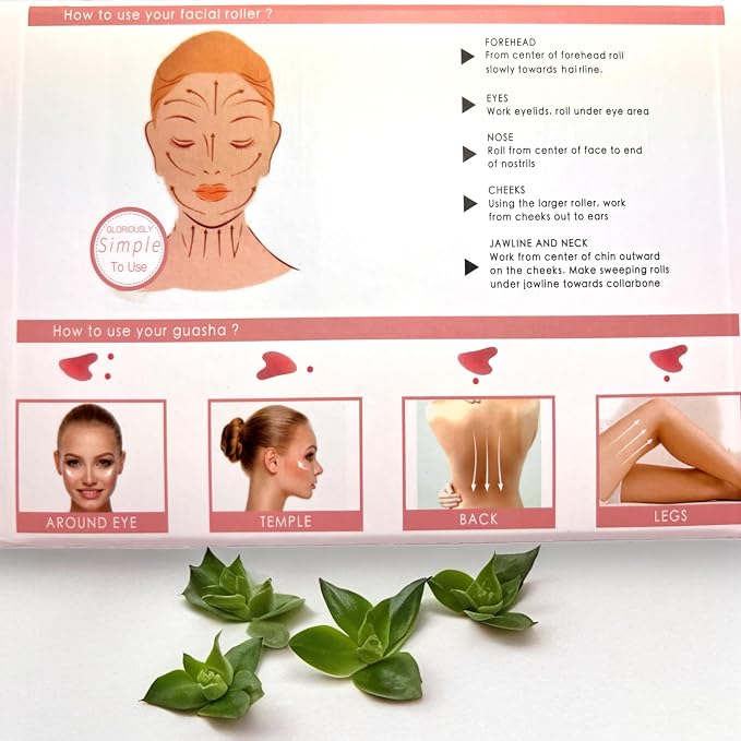 VIVIDUS Gua Sha and Jade Roller Set - Image 7