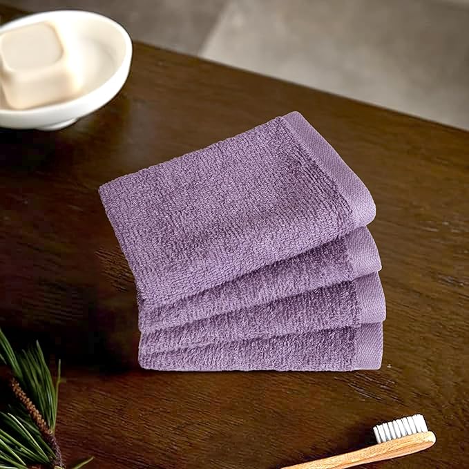 Amazon Basics washcloth for Bathroom, 100% Cotton Extra Absorbent, Fast Drying - Image 7