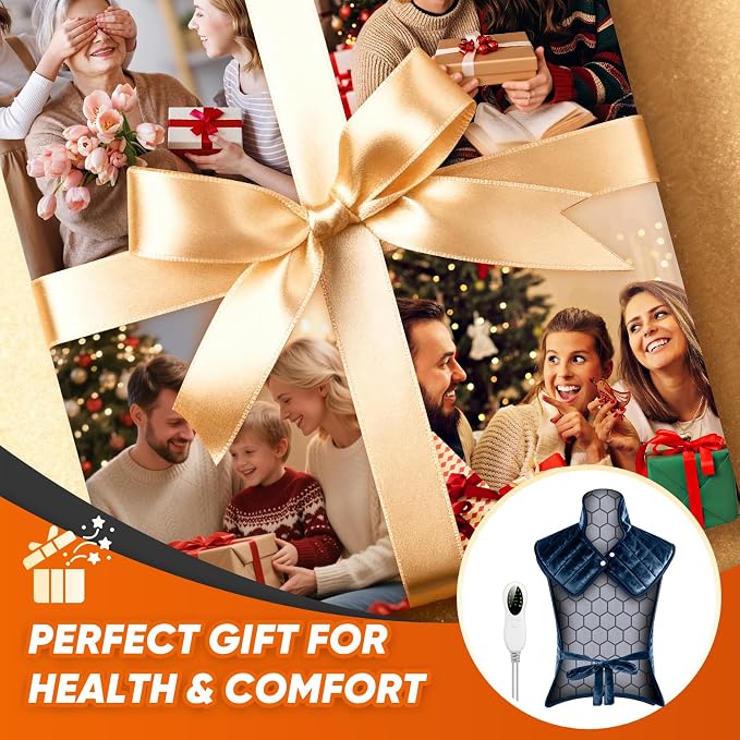 Heating Pad for Back Neck & Shoulders, 2.7lb Weighted Electric Graphene-Infused - Image 7