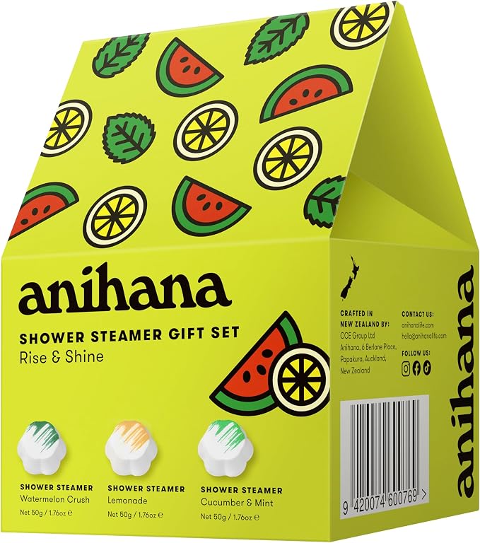ANIHANA Shower Steamers Rise & Shine 3 Pack Gift Set, Paraben Free, Watermelon - Image 2