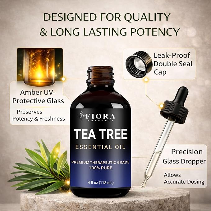 Fiora Naturals Tea Tree Oil 4 Fl Oz – 100% Pure Tea Tree Essential Oil - Image 6