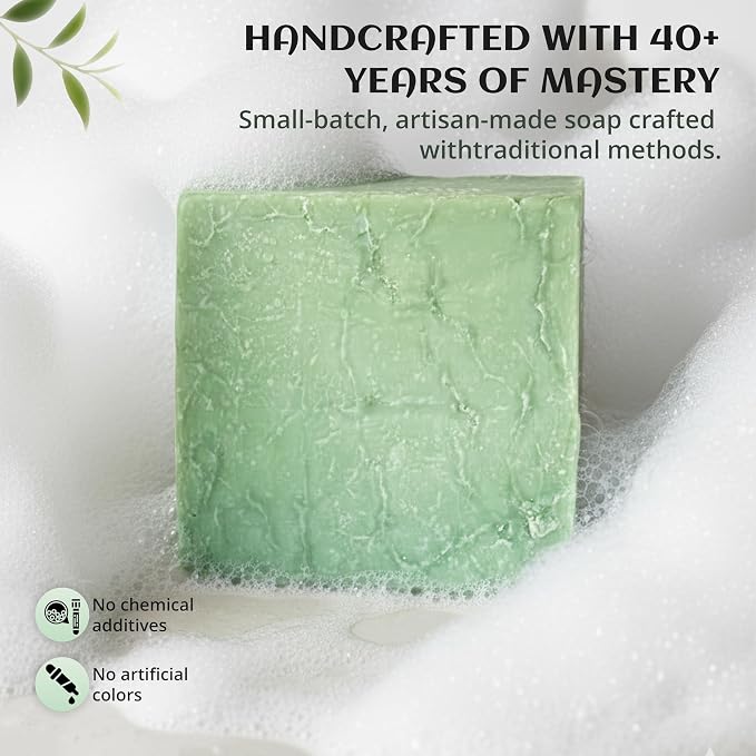 Dr.Ancient Tea Tree Soap Bar, Organic Soap Bars Handcrafted the Traditional Way - Image 3