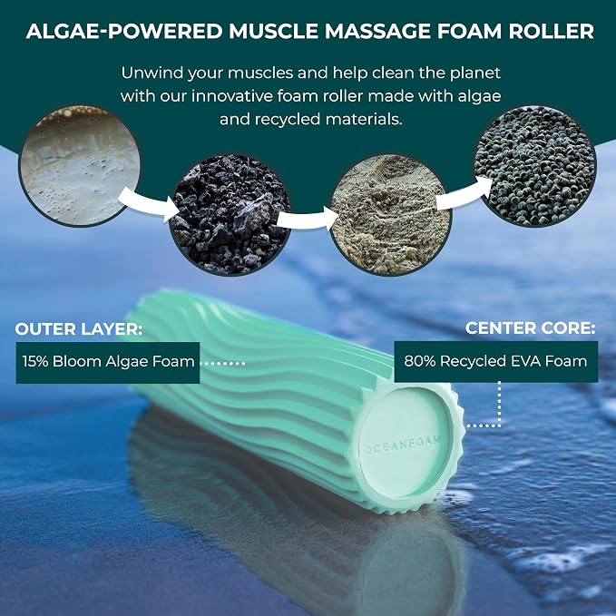 Oceanfoam Ripple Travel Foam Roller Firm Mini Foam Roller - Image 7